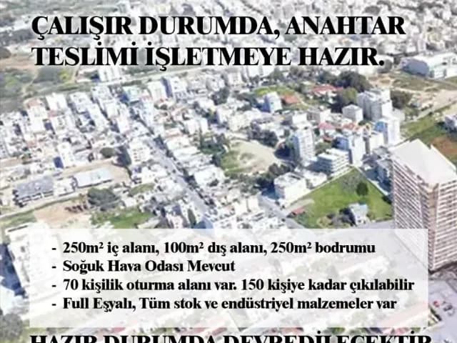 Gazimağusa' da devren satılık çalışır durumda restoran